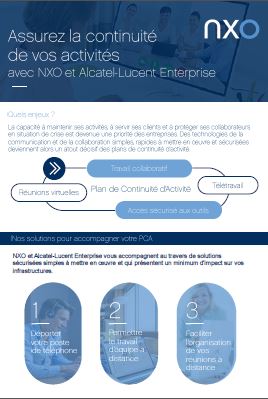 BROCHURE : LES SOLUTIONS DE TÉLÉTRAVAIL NXO ALE - Couv