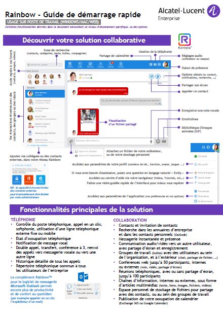 Les guides utilisateurs ALE Rainbow - Couv NXO