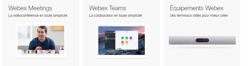 La gamme Webex : Meetings, Teams, Equipements - NXO bannière