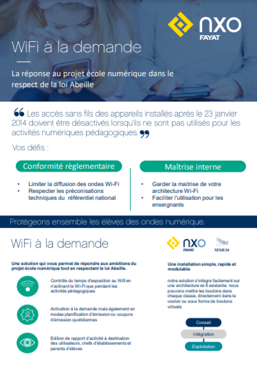 BROCHURE WOD : WIFI A LA DEMANDE. Couverture NXO