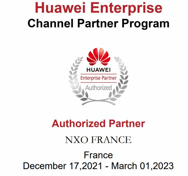 NXO est Authorized partner Huawei