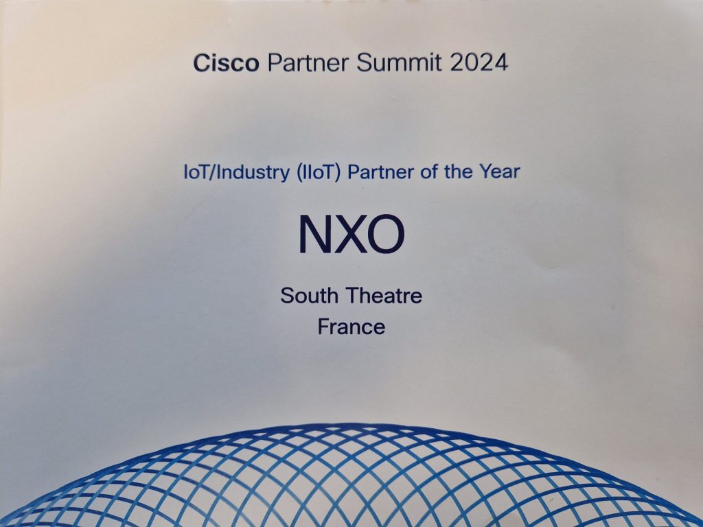  NXO France est nommé Partenaire de l’année Cisco dans la catégorie IoT/Industrie (IIoT) ! 